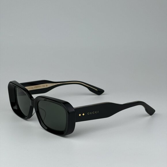 Gucci GG1531SK 001 BRAND NEW Sunglasses Black Grey Unisex Rectangle - Picture 11 of 14